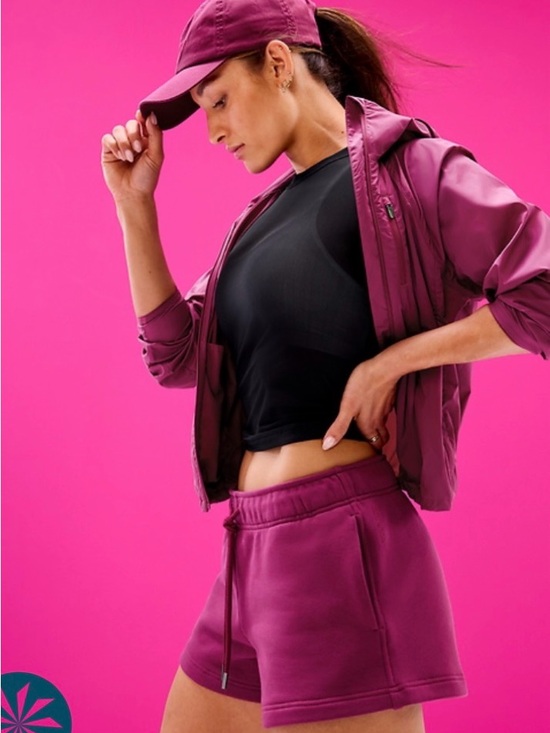 Athleta Pants - Athleta Heavyweight Terry Sportie Short, Wildberry Wash, large
